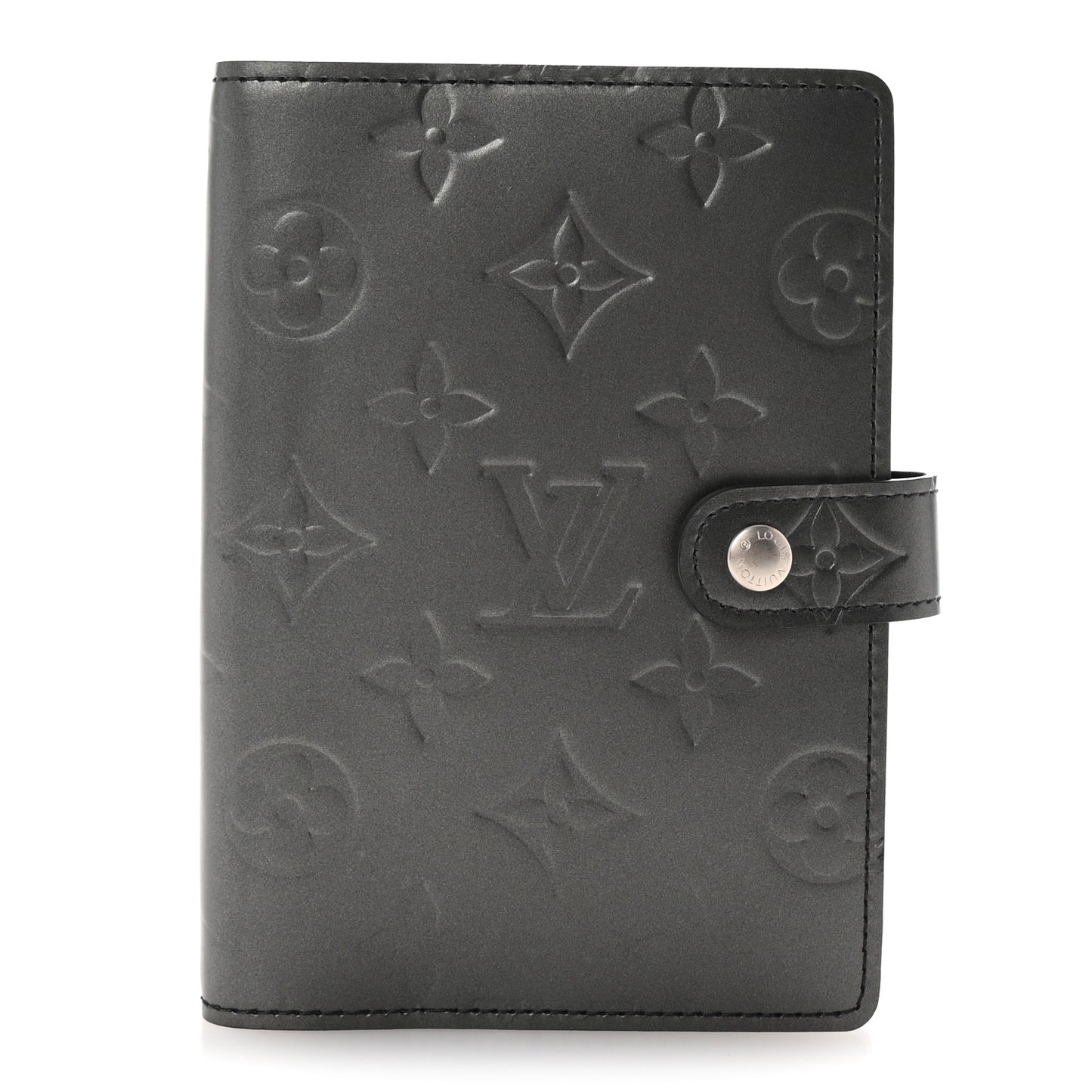 Mat Monogram Small Ring Agenda Cover Black