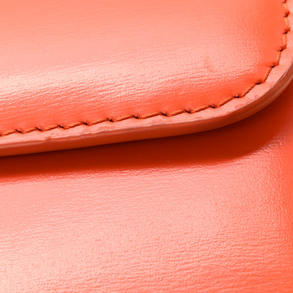 Celine Shiny Calfskin Triomphe Chain Shoulder Bag Pop Orange 11 of 19