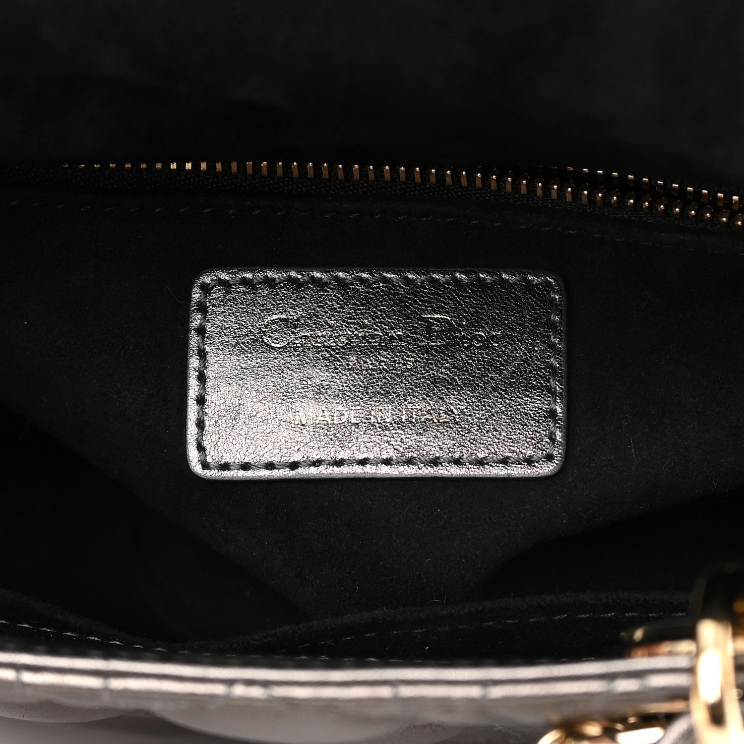 Christian Dior Lambskin Cannage Small My ABCDior Lady Dior Metallic Grey 6 of 20