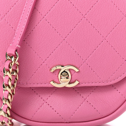 Chanel Goatskin Stitched Casual Trip Messenger Flap Pink 8 of 10
