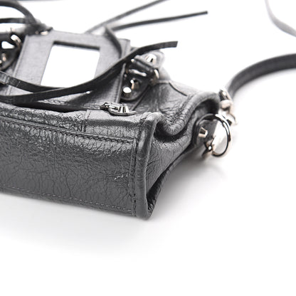 Balenciaga Agneau Classic Silver Hardware Nano City Gris Fossile 7 of 7
