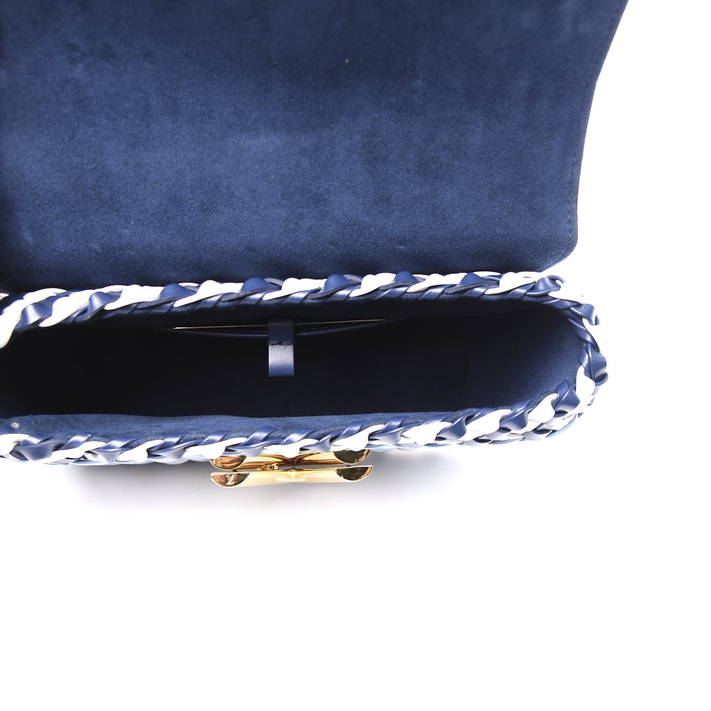 Epi Guinguette Twist Shoulder Bag MM Indigo Blue