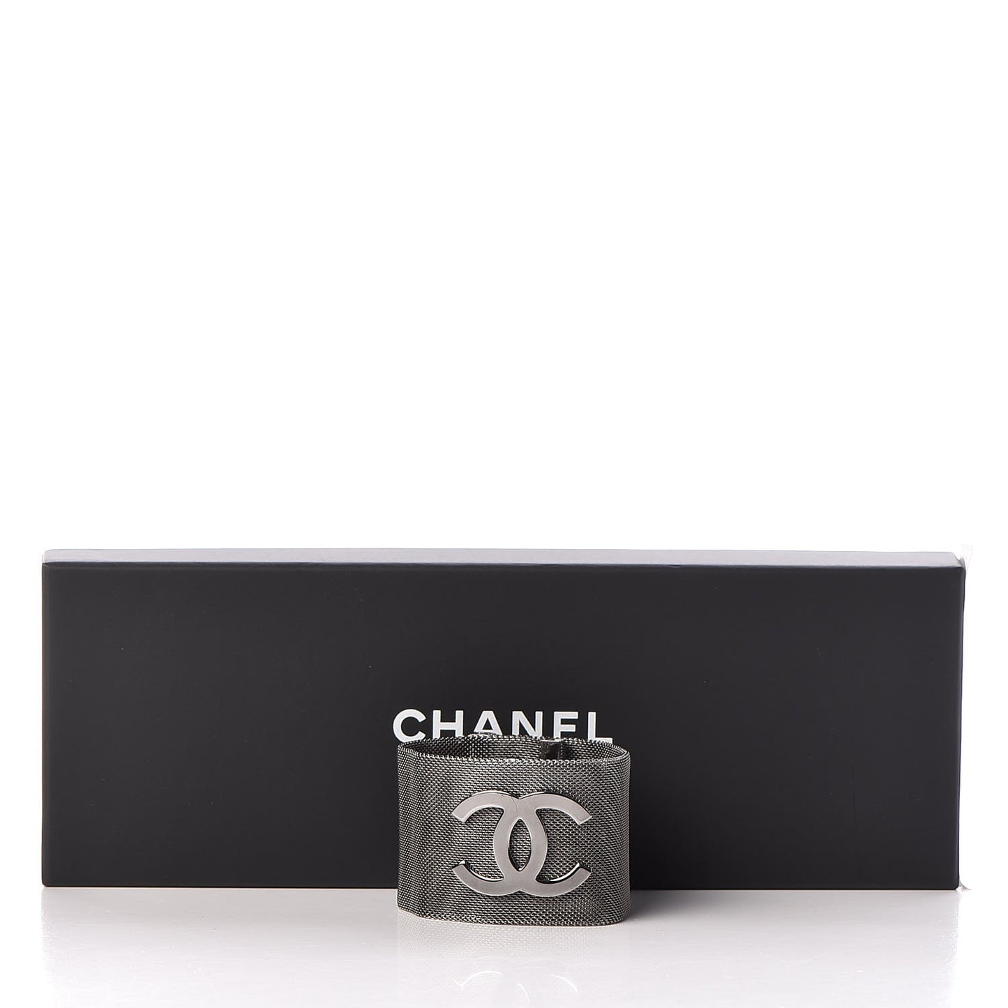 Metal Mesh CC Bracelet Ruthenium