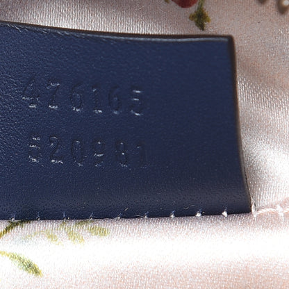 Gucci Denim Matelasse Flower Japan Limited GG Marmont Cosmetic Case Blue 7 of 7