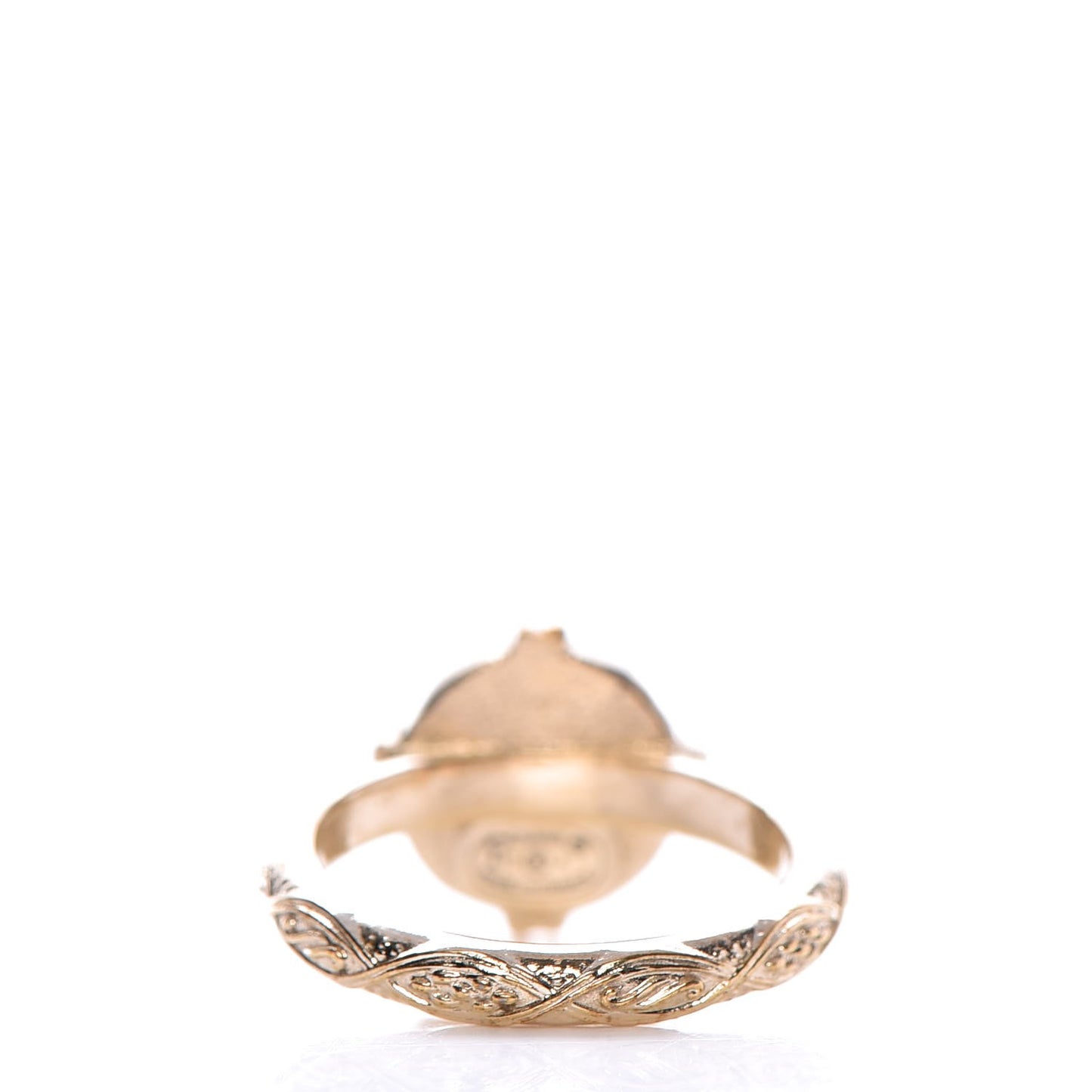 Enamel CC Ring 5.5 Navy Gold