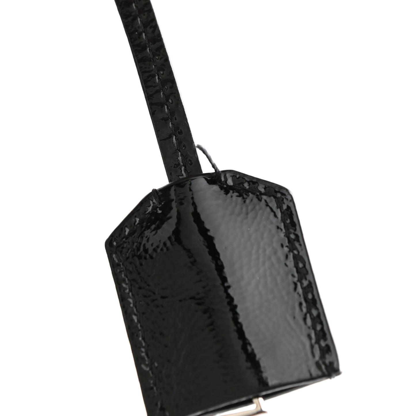 Patent Calfskin Large Shopping Tote Black