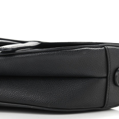Christian Dior Grained Calfskin Saddle Bag Black 10 of 10