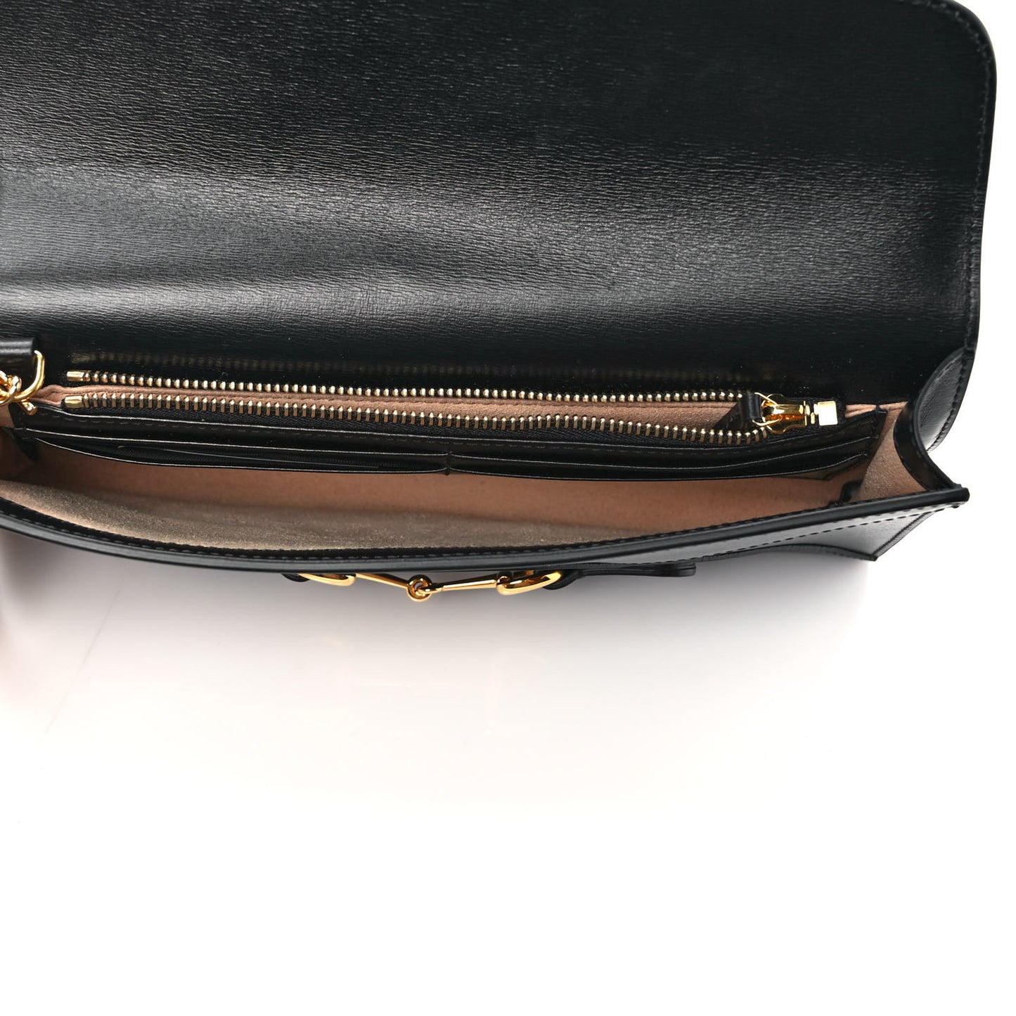 Textured Calfskin Horsebit 1955 Wrist Wallet Black