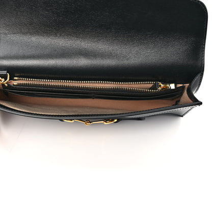 Gucci Textured Calfskin Horsebit 1955 Wrist Wallet Black 5 of 6