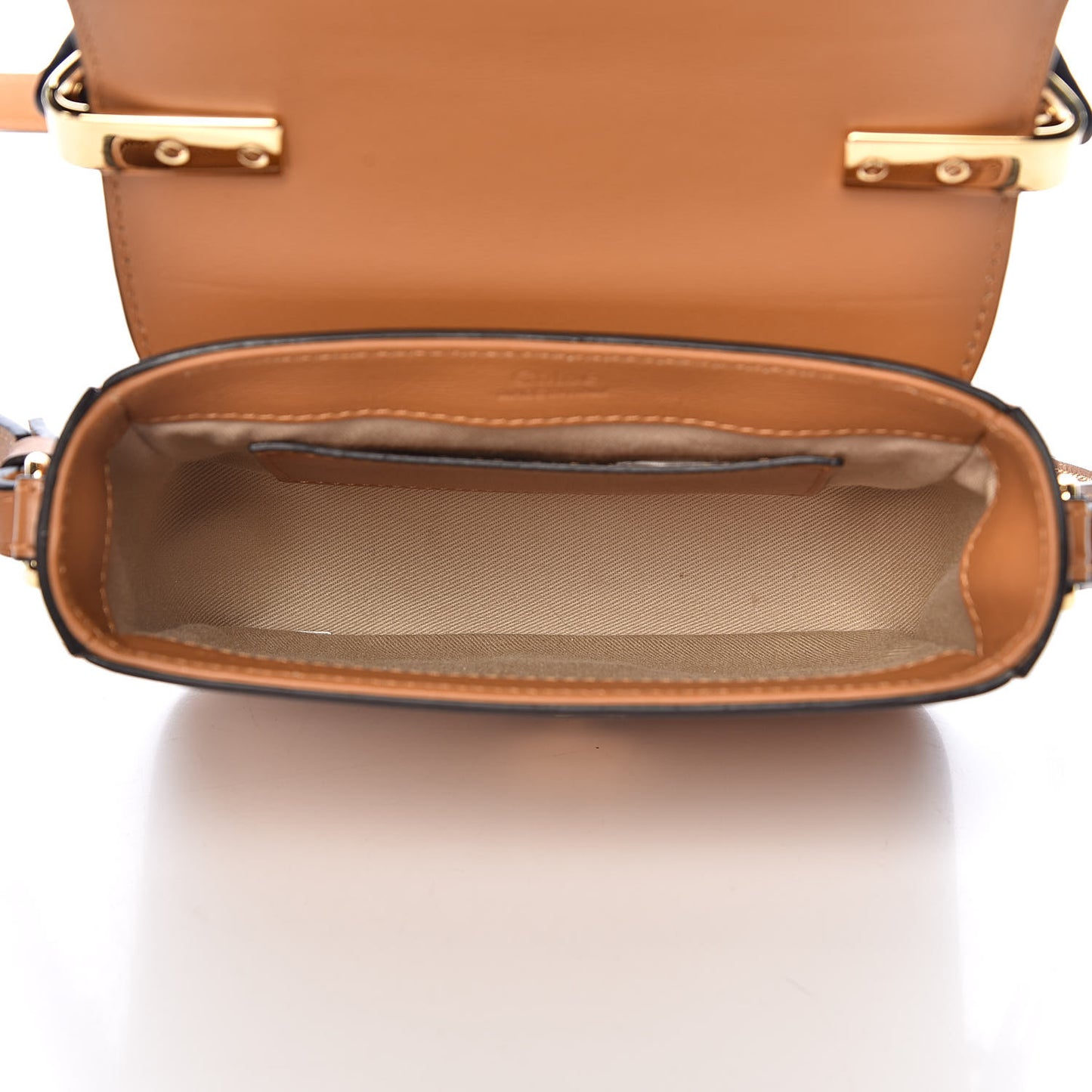 Calfskin Crocodile Embossed Mini C Bag Autumnal Brown