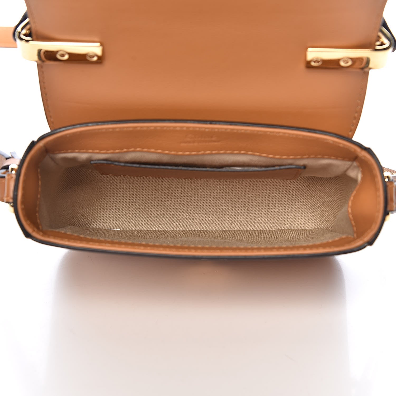 Chloe Calfskin Crocodile Embossed Mini C Bag Autumnal Brown 5 of 12