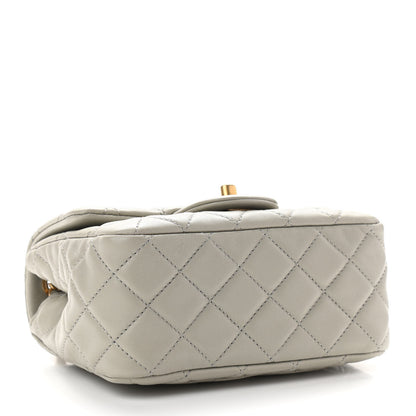 Chanel Lambskin Quilted Mini Pearl Crush Flap Light Grey 4 of 11