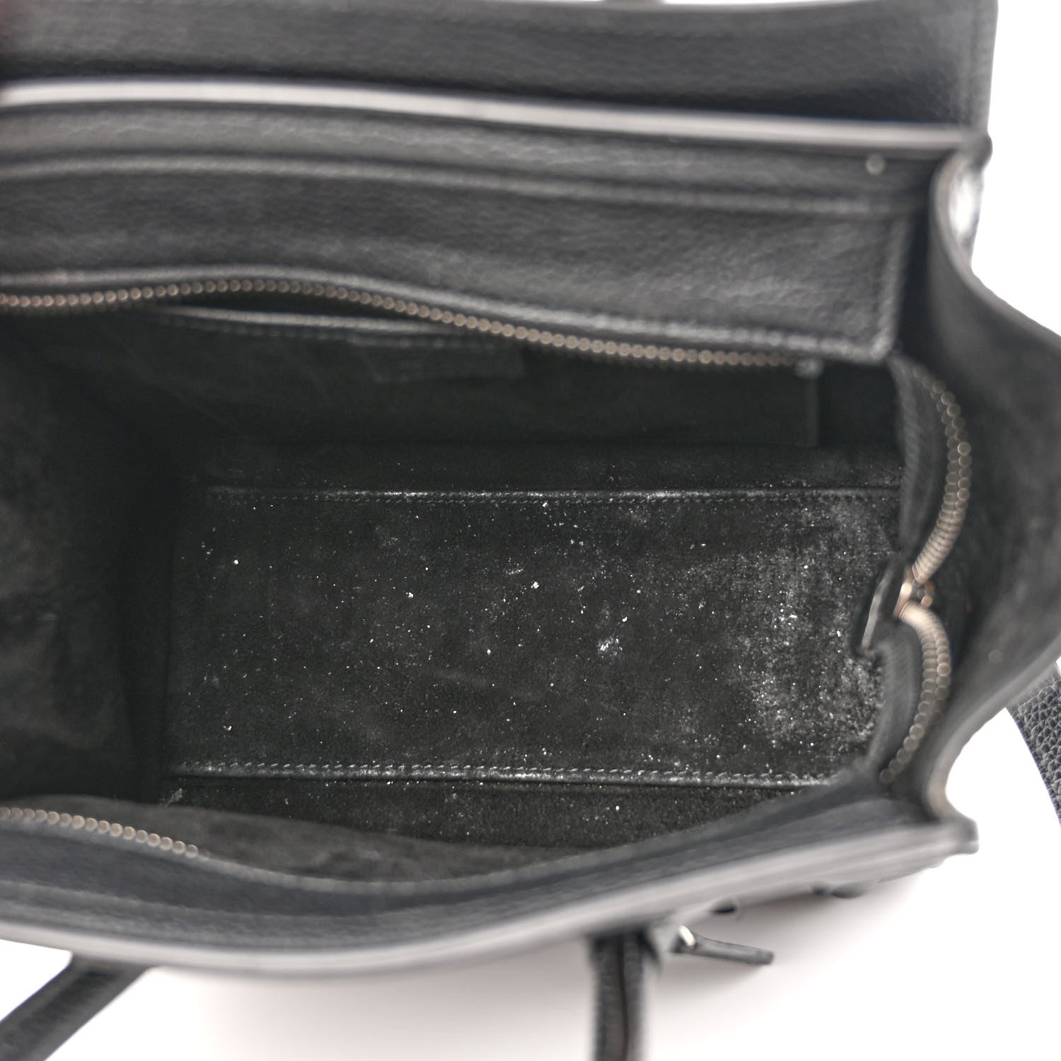 Celine Drummed Calfskin Nano Luggage Black 5 of 13
