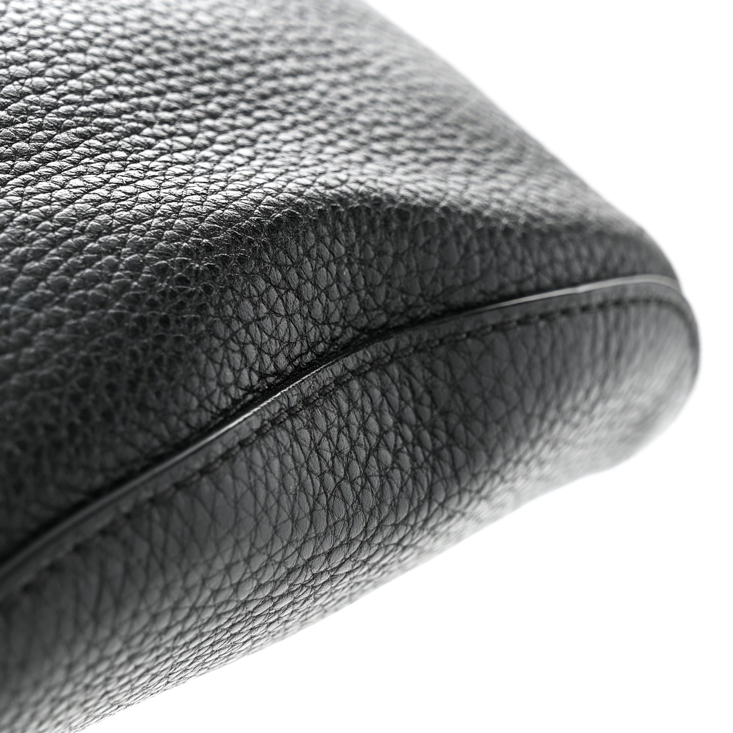 Grainy Calfskin Rockstud Belt Bag Black