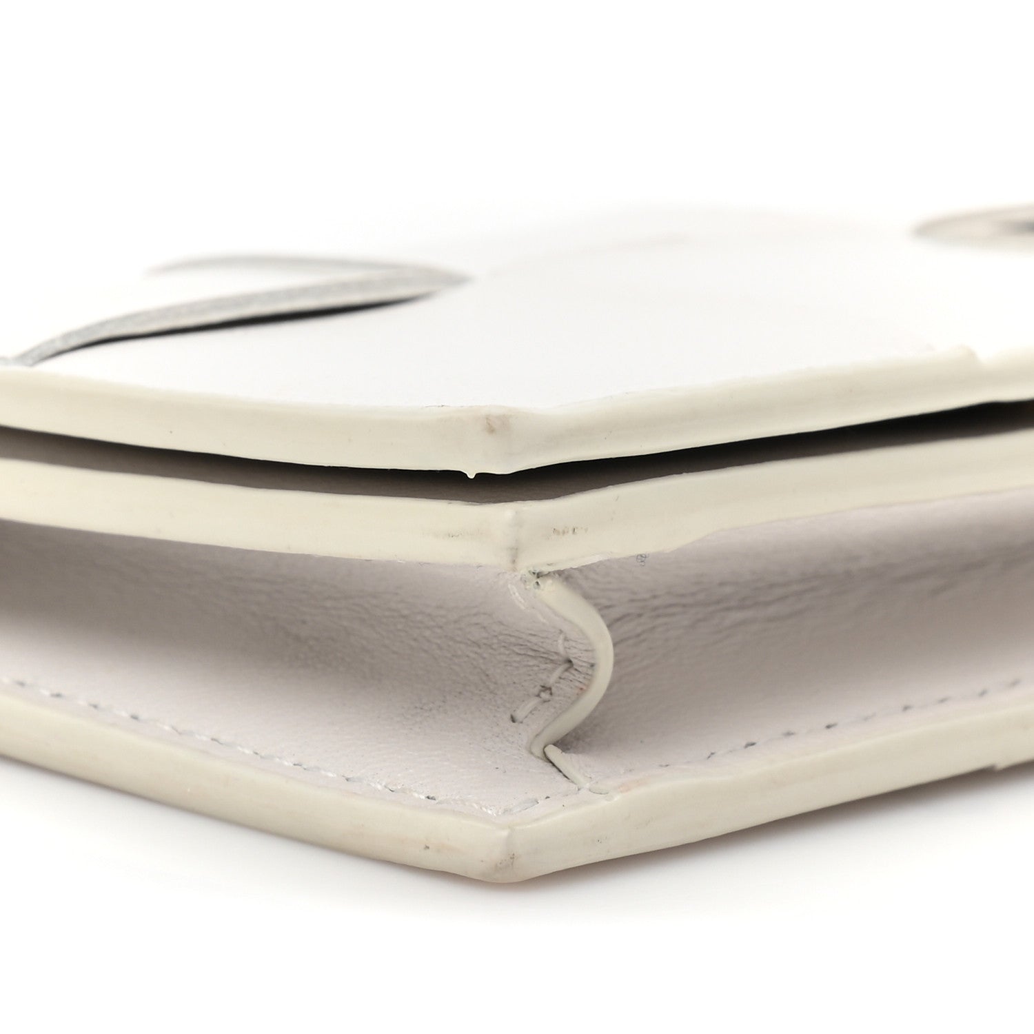 Bottega Veneta Nappa Maxi Intrecciato Card Holder Wallet White 8 of 10