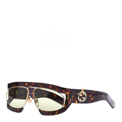 Gucci Oval Sunglasses GG0233S Tortoiseshell Gold 1 of 8