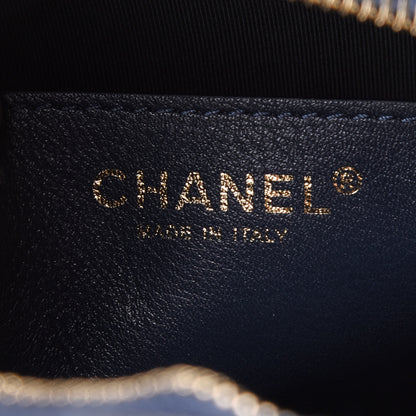 Chanel Calfskin Stitched CC Camera Case Bag Blue 7 of 17