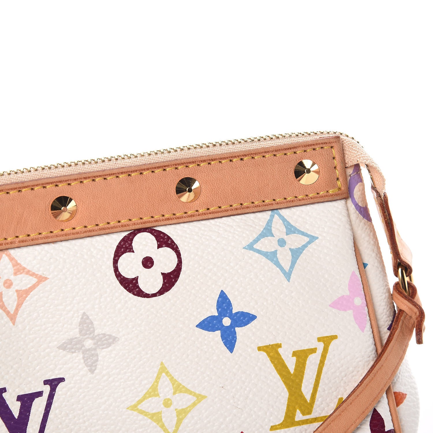 Louis Vuitton Monogram Multicolor Pochette Accessories White 10 of 16