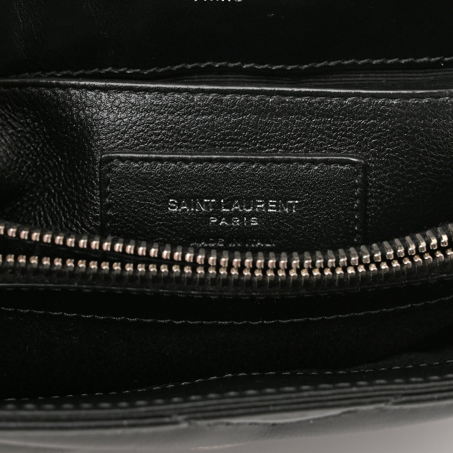 Calfskin Y Quilted Monogram Small Loulou Chain Satchel Black