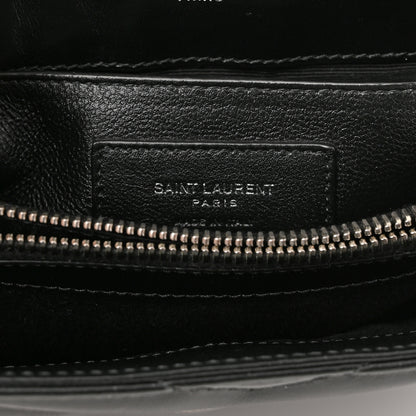 Saint Laurent Calfskin Y Quilted Monogram Small Loulou Chain Satchel Black 7 of 10