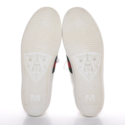 Gucci Calfskin Web Studded Arrow Ace Sneakers 39 White 7 of 13
