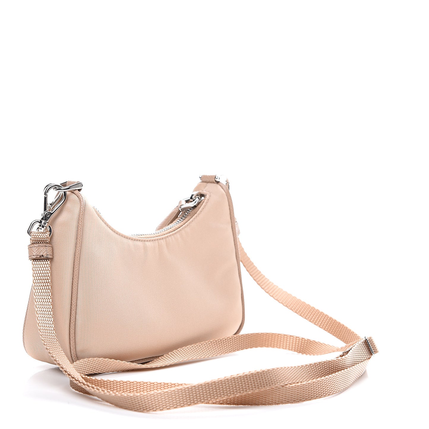 Tessuto Nylon Saffiano Mini Re-Edition 2000 Shoulder Bag Cammeo