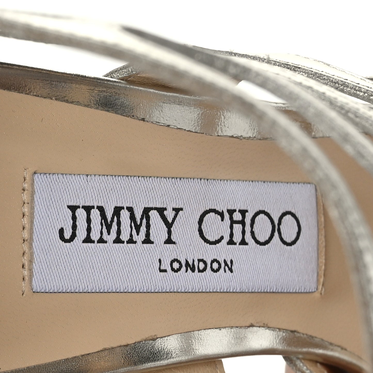 Mirror Calfskin Ren 85 Sandals 37 Silver