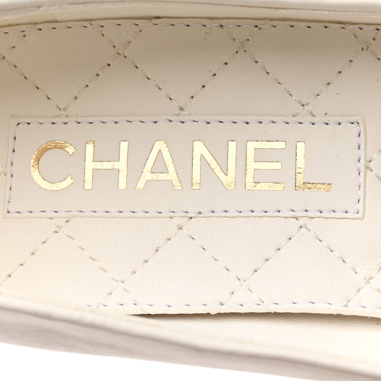 Chanel Lambskin Patent Calfskin Cap Toe Ankle Chain Ballerina Flats 37 White Black 7 of 9