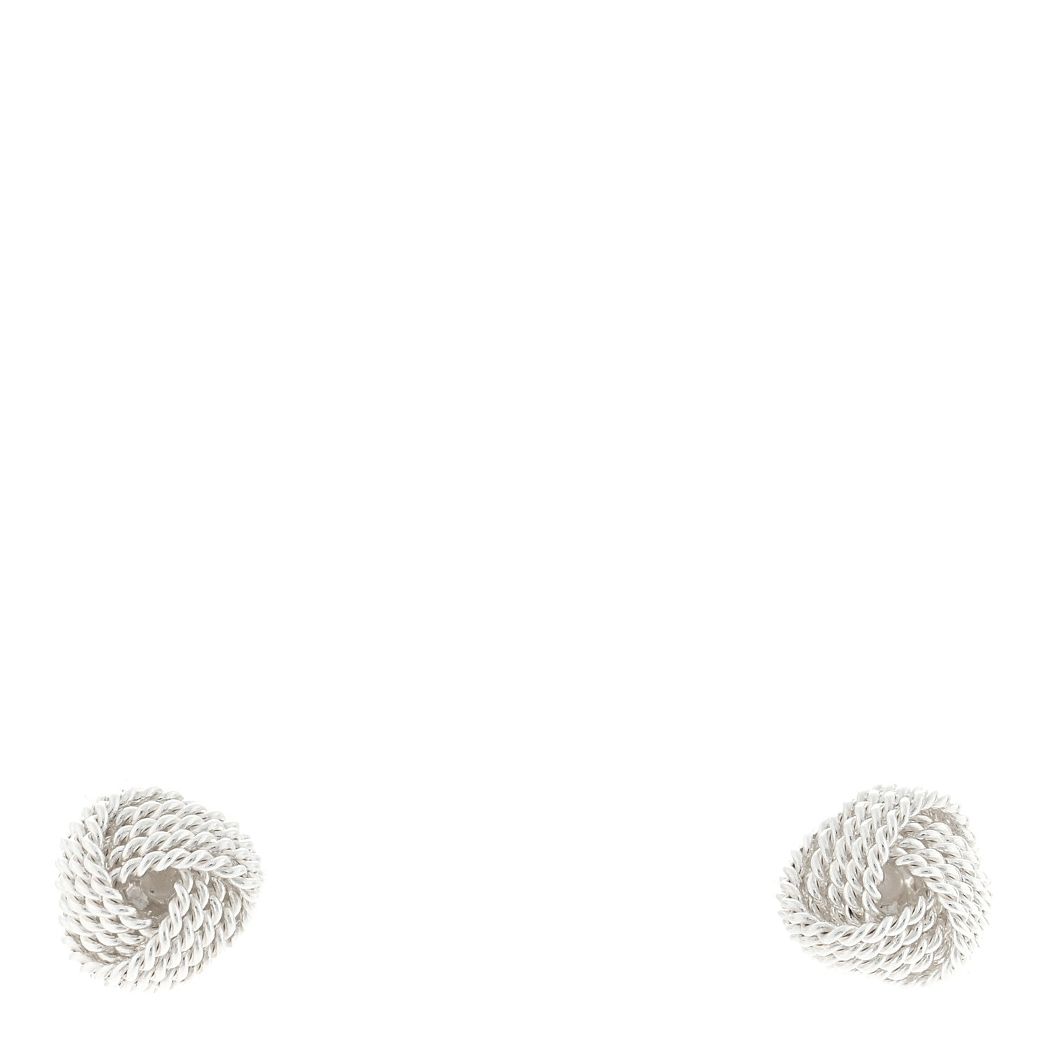 Tiffany Sterling Silver Twist Knot Earrings 1 of 4
