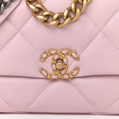 Chanel Lambskin Quilted Medium Chanel 19 Flap Light Pink 8 of 11