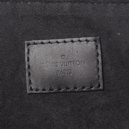 Louis Vuitton Monogram Flower Zipped Tote MM Black 6 of 9
