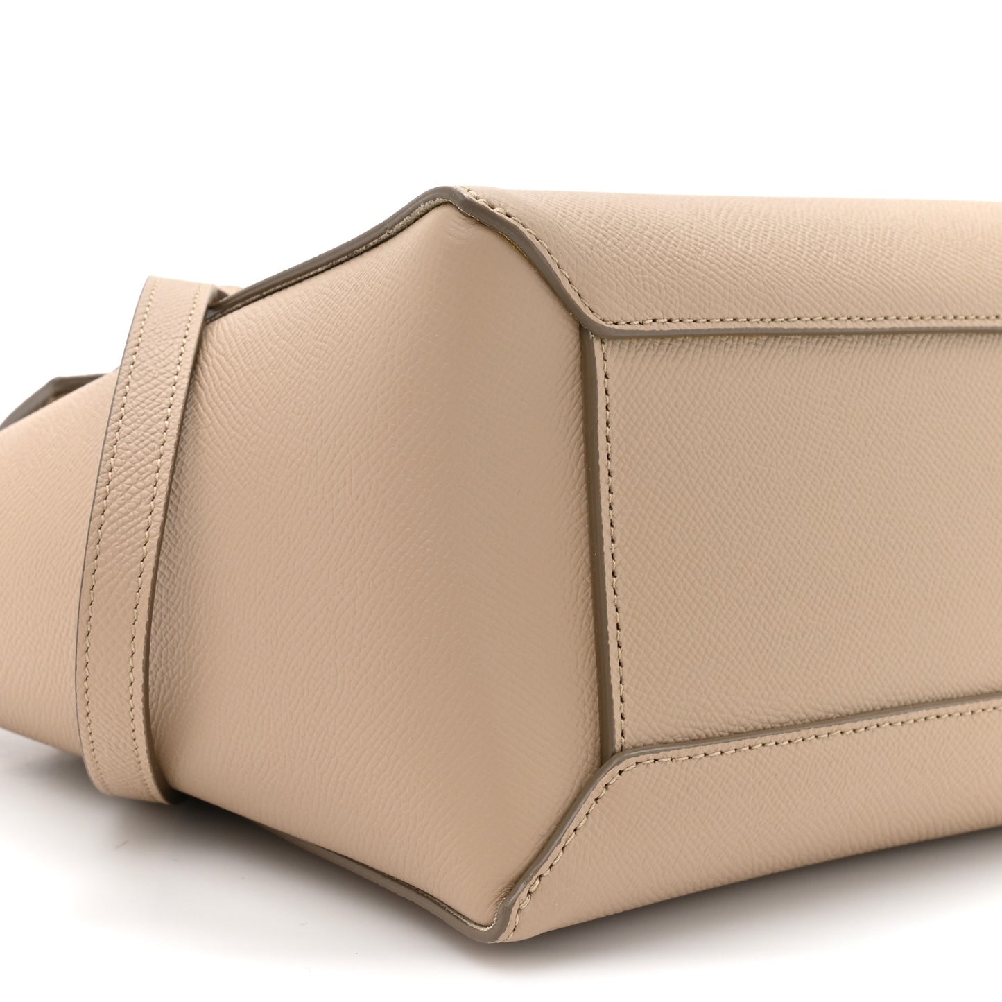 Grained Calfskin Micro Belt Bag Light Taupe