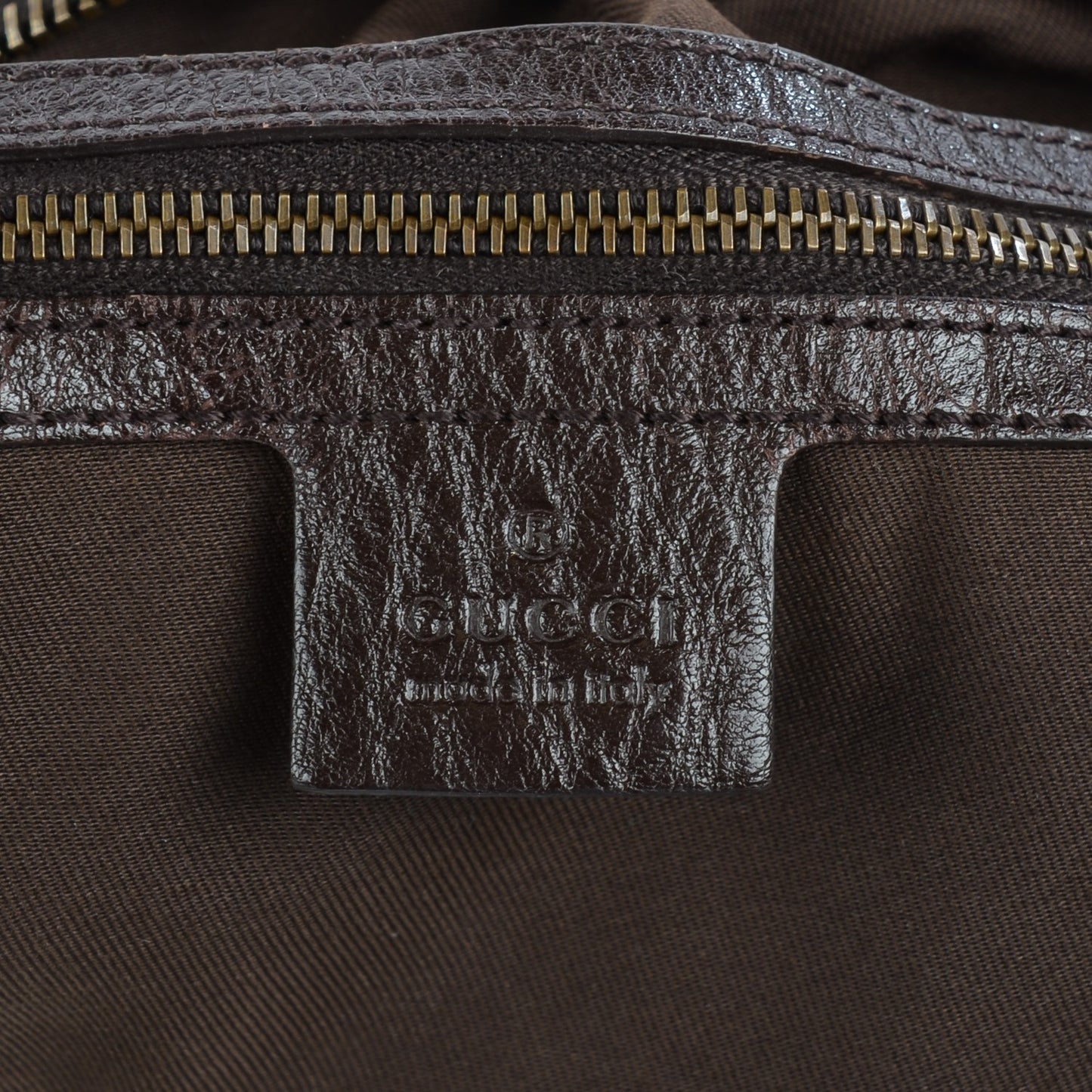 Monogram Medium Interlocking Hobo Dark Brown