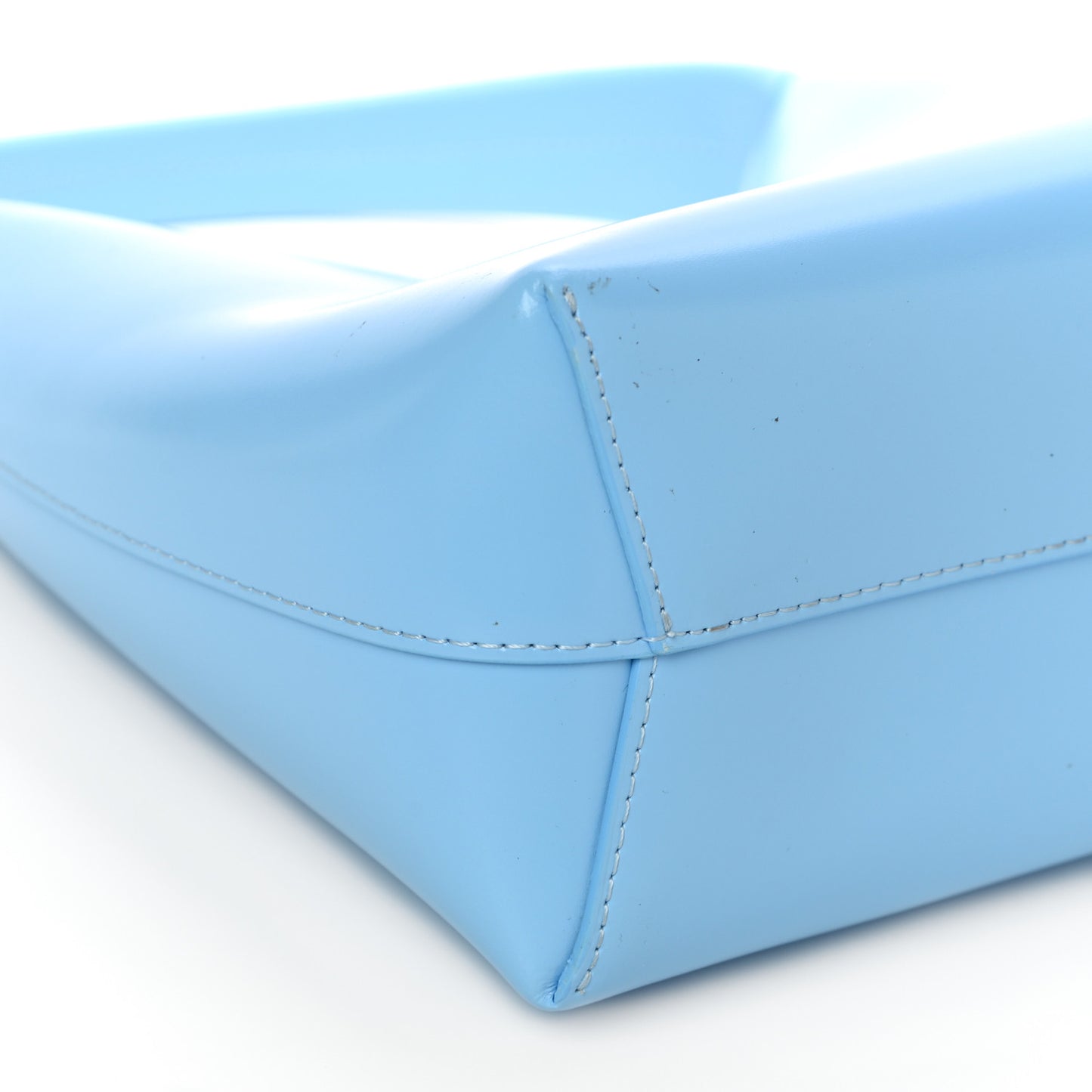 Polished Calfskin Mini Candy Bag Light Blue