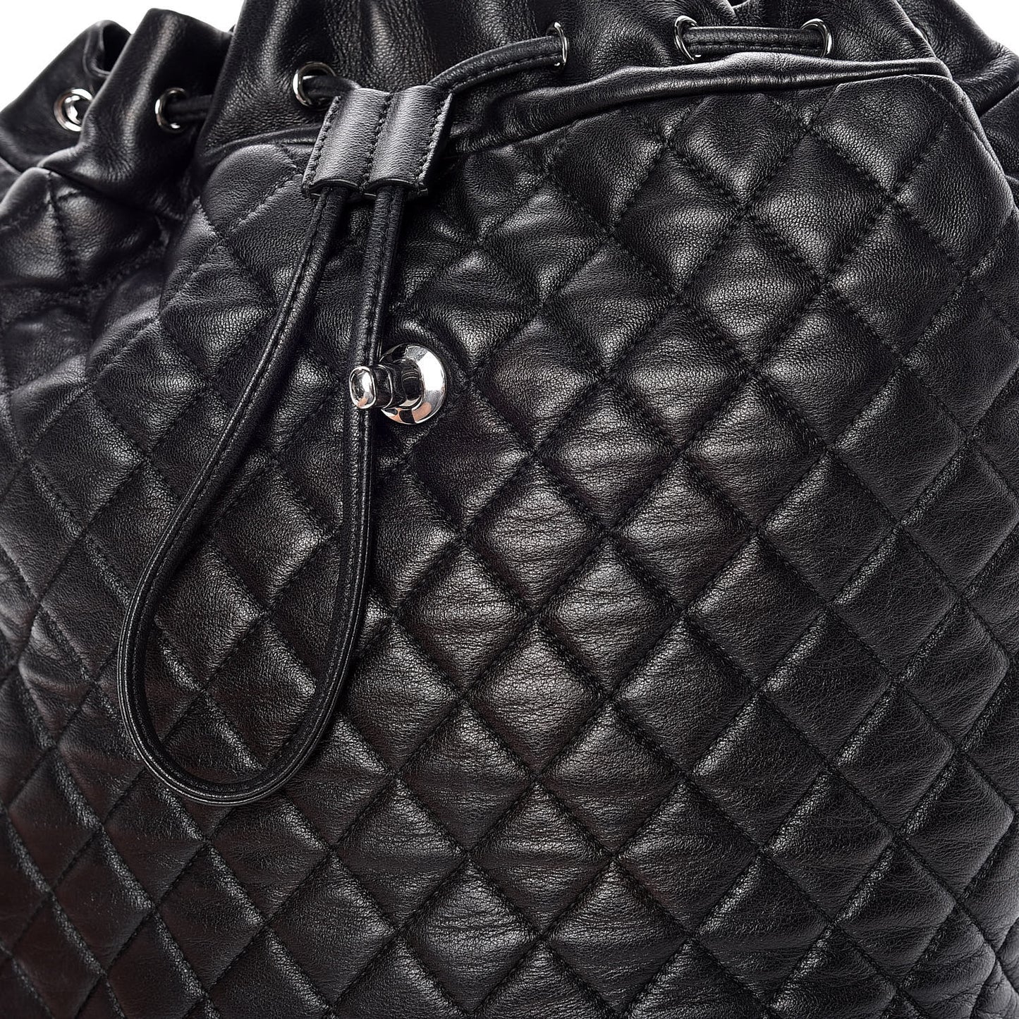 Lambskin Quilted Large Urban Spirit Backpack Black