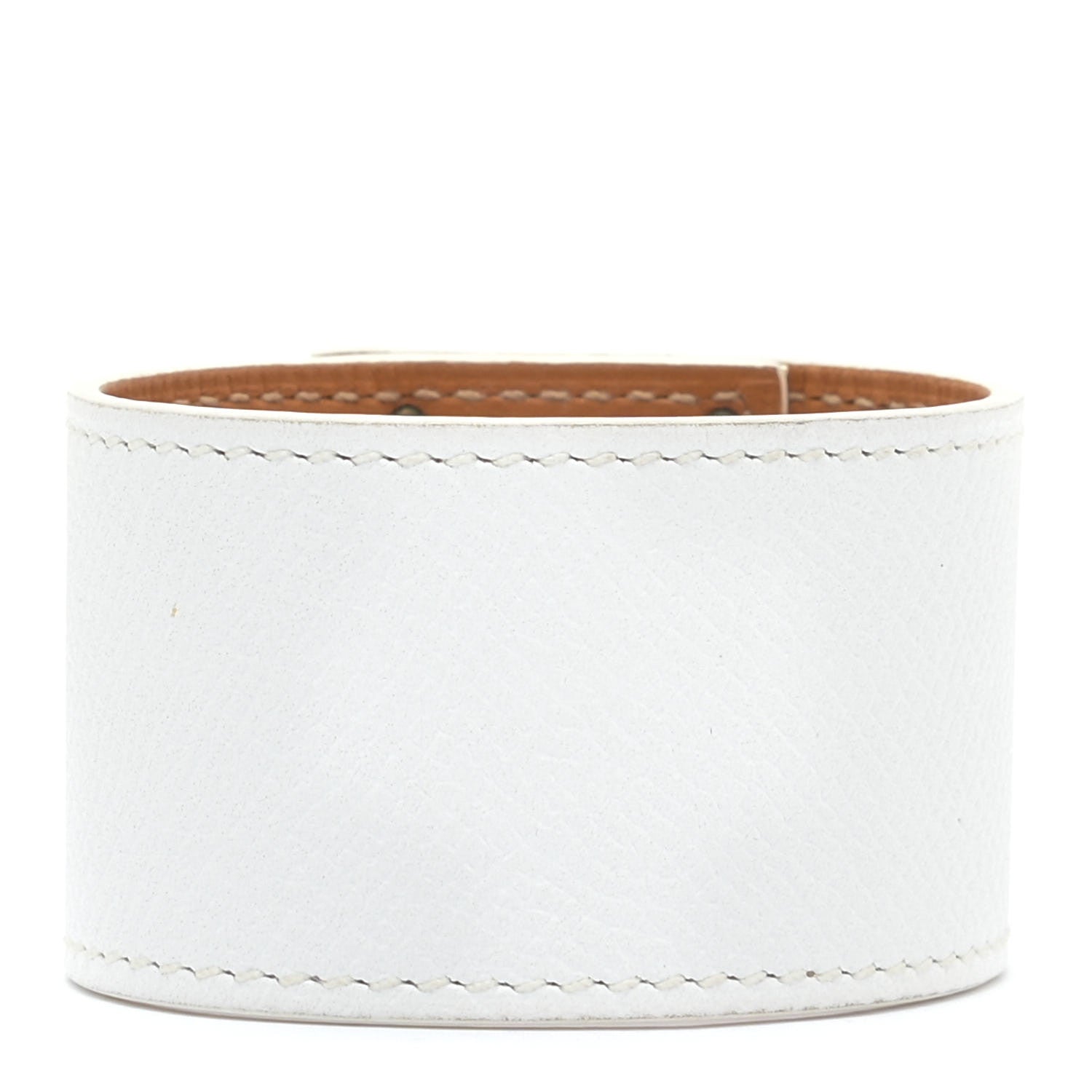 Hermes Epsom Kelly Dog Bracelet White 3 of 10