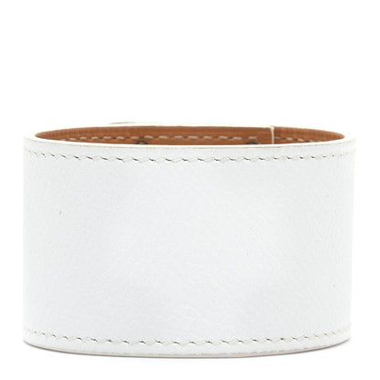 Hermes Epsom Kelly Dog Bracelet White 3 of 10