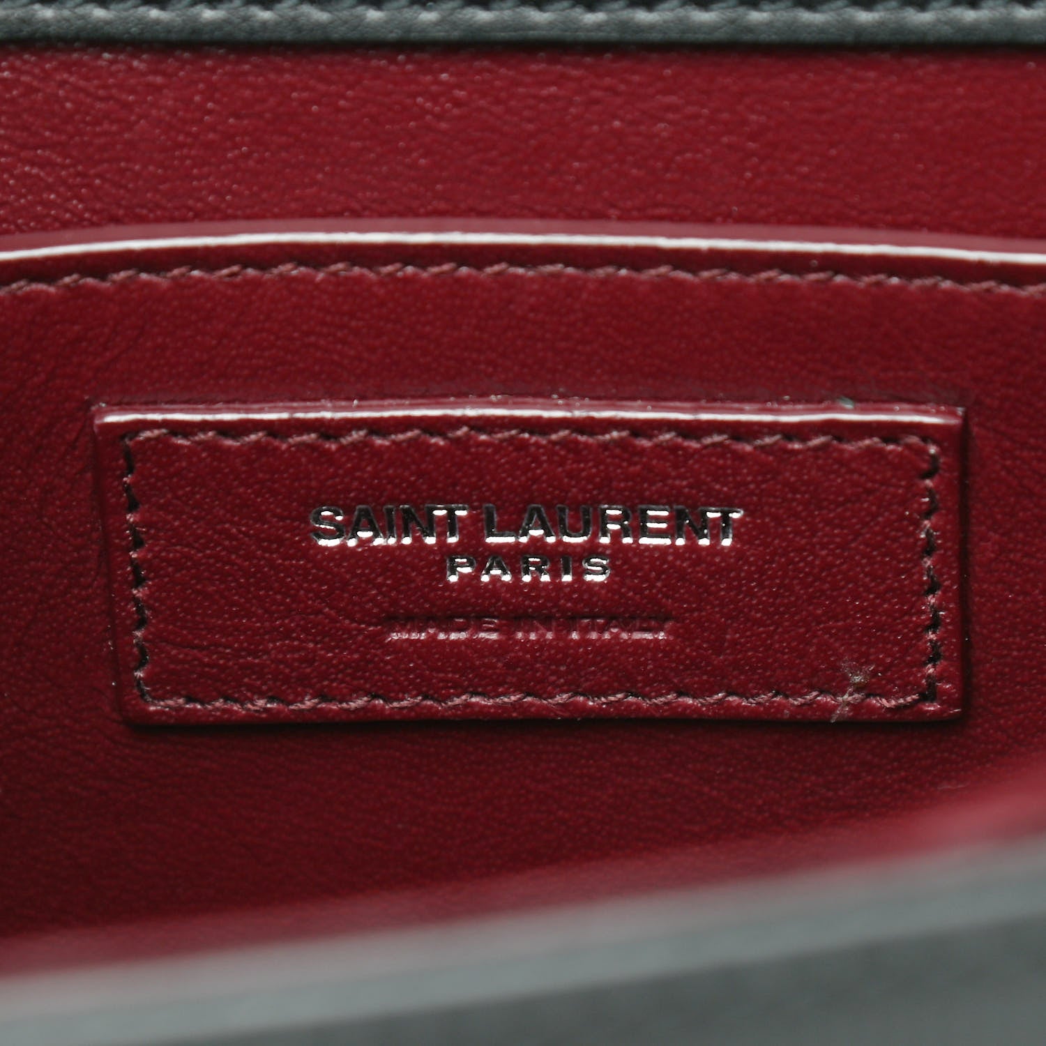 Saint Laurent Calfskin Lizard Embossed Medium Classic Monogram Cassandra Top Handle Black Rouge Legion 10 of 22