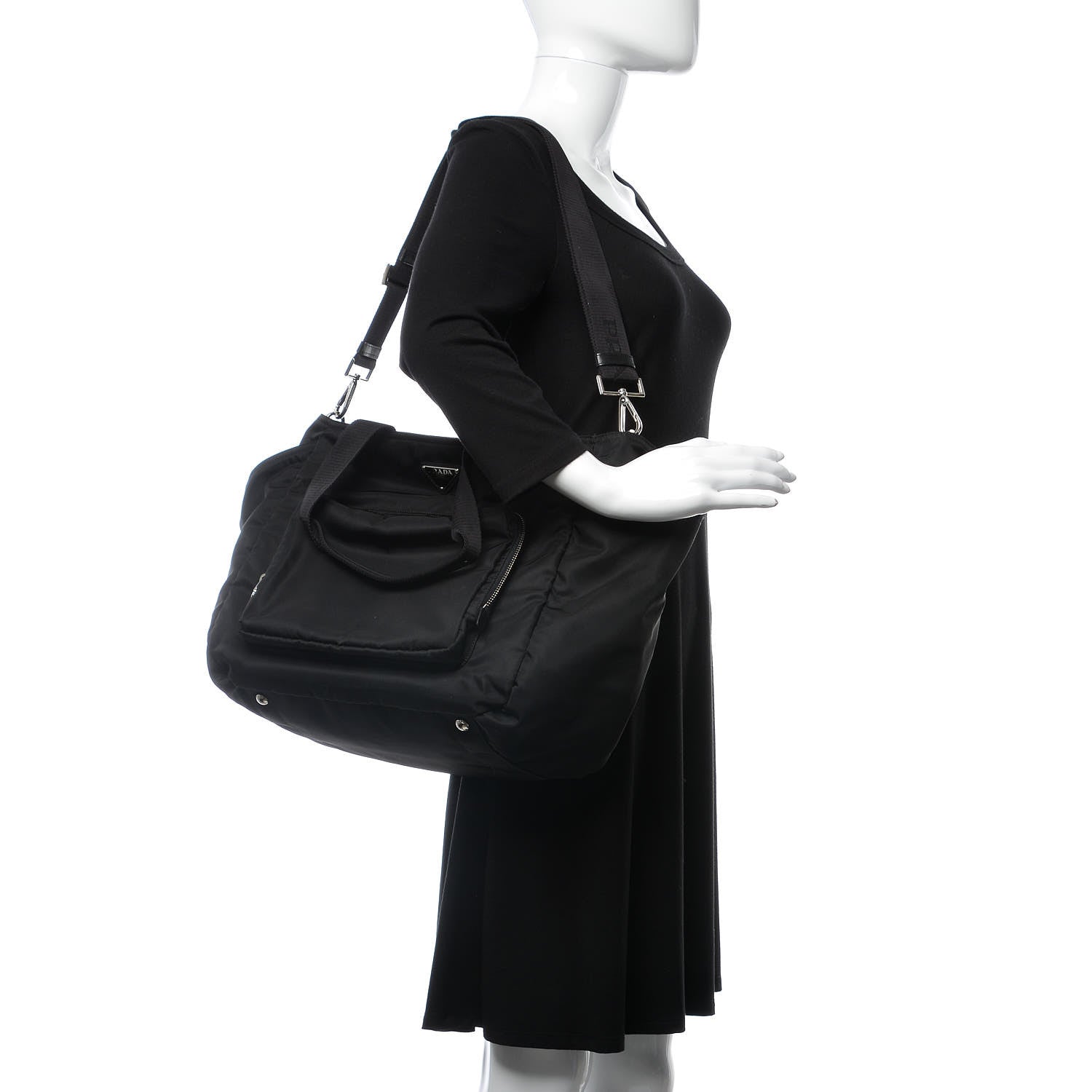 Prada Tessuto Nylon Vela Diaper Bag Black 3 of 10