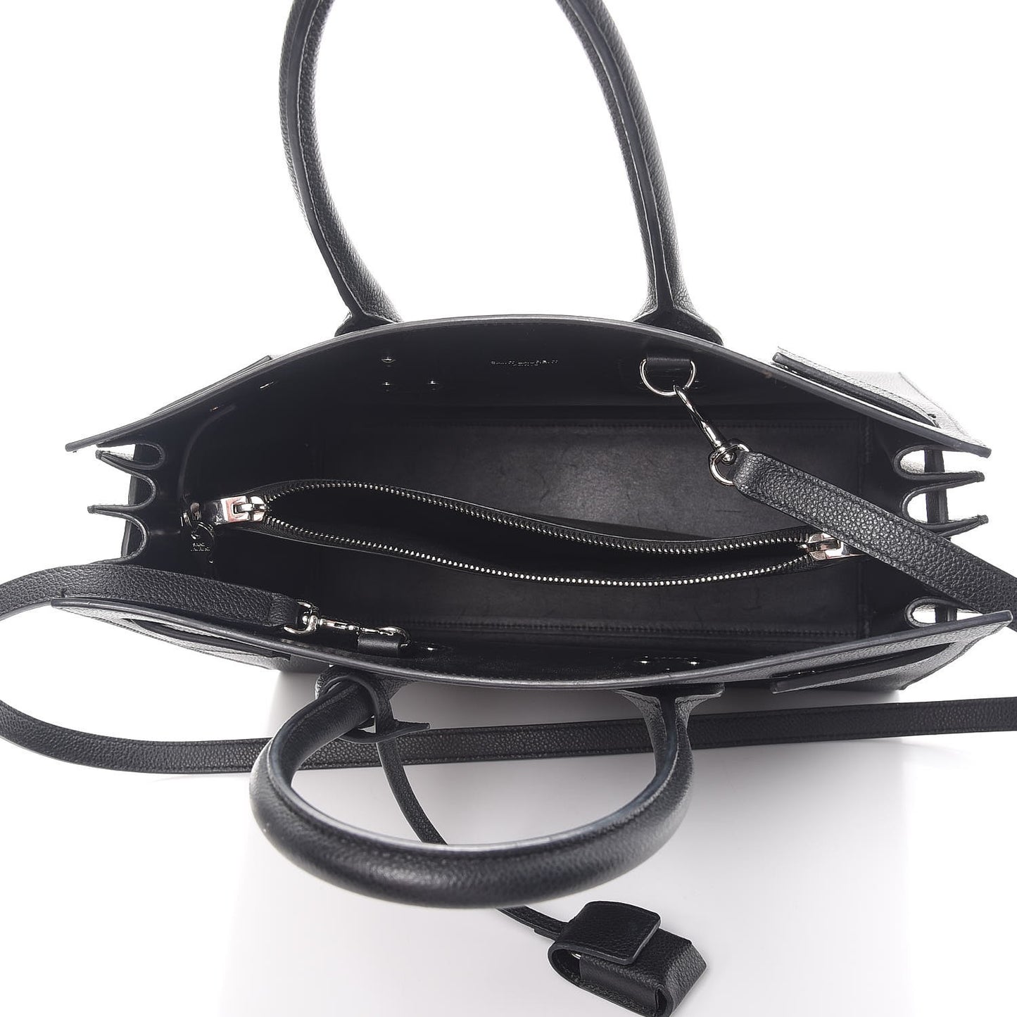 Grained Calfskin Small Sac De Jour Black