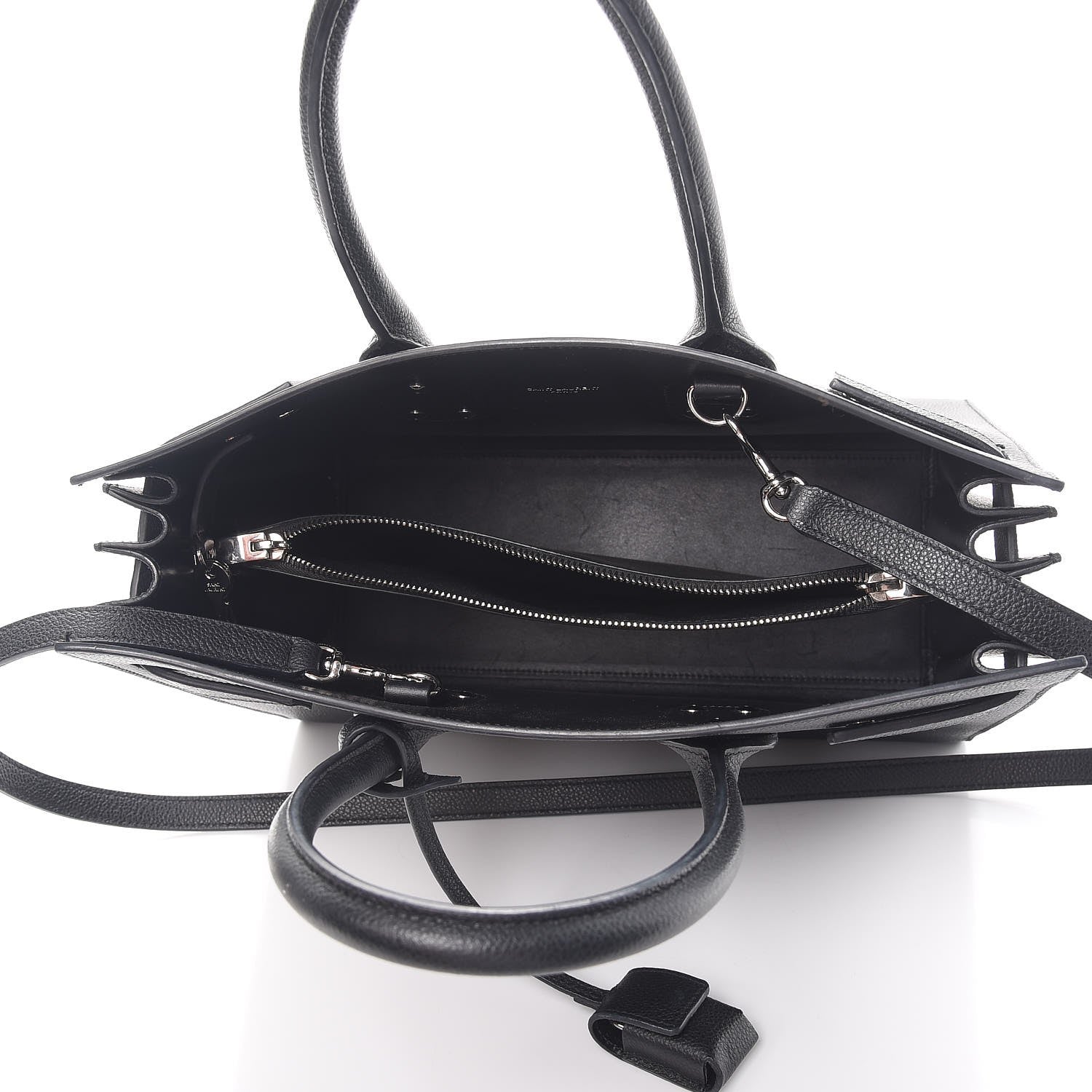 Saint Laurent Grained Calfskin Small Sac De Jour Black 6 of 13