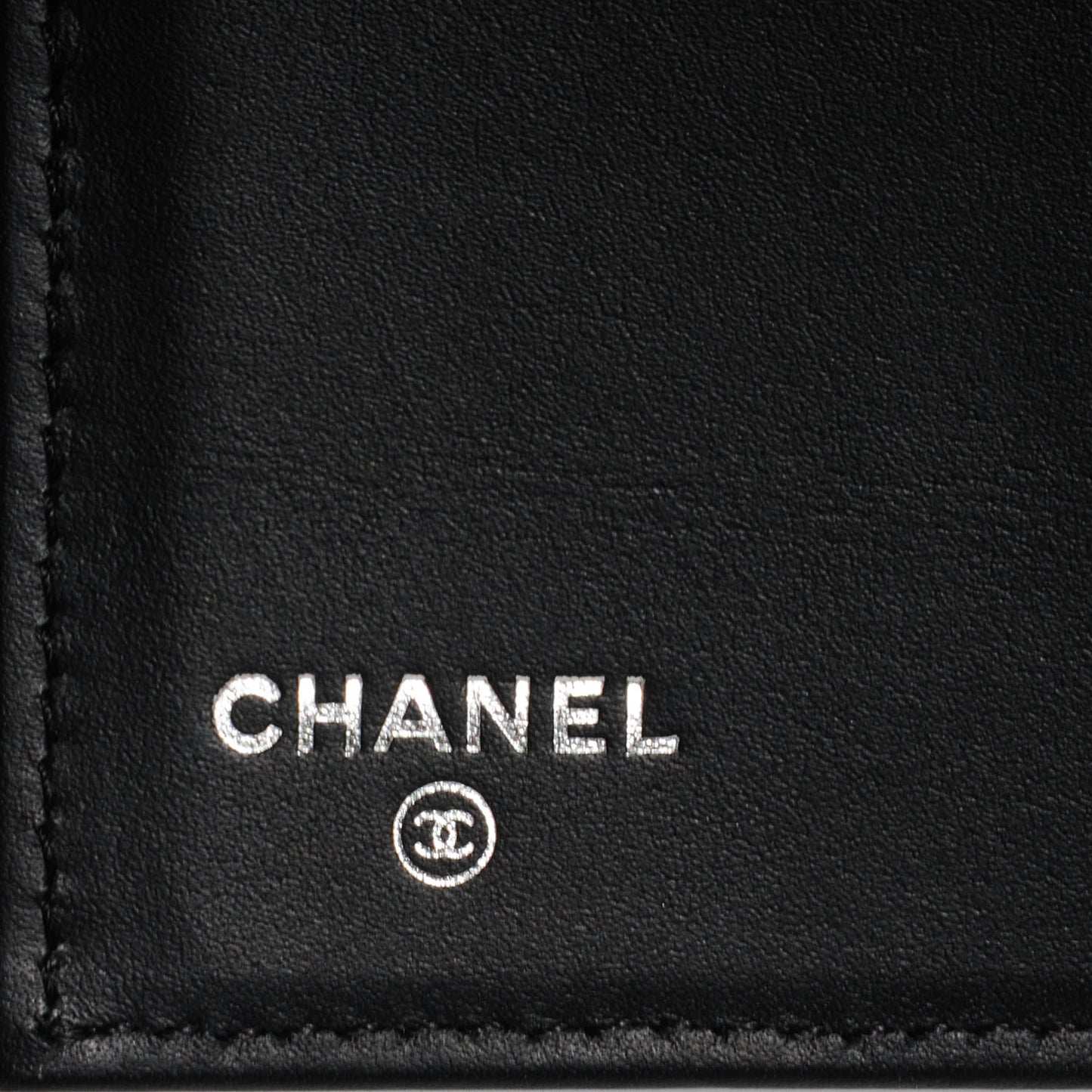 Patent Quilted Large Flap Wallet Black