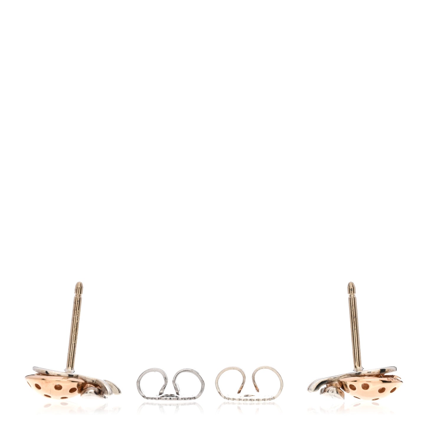Sterling Silver 18K Rose Gold Return to Tiffany Love Bugs Ladybug Earrings