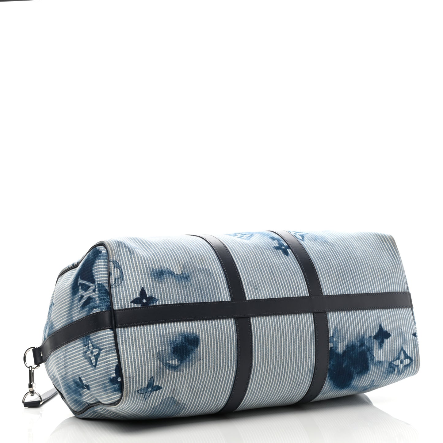 Monogram Watercolor Keepall Bandouliere 50 Hickory Stripes Denim