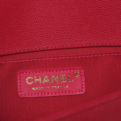 Chanel Caviar Quilted Medium Boy Flap Fuchsia 6 of 8