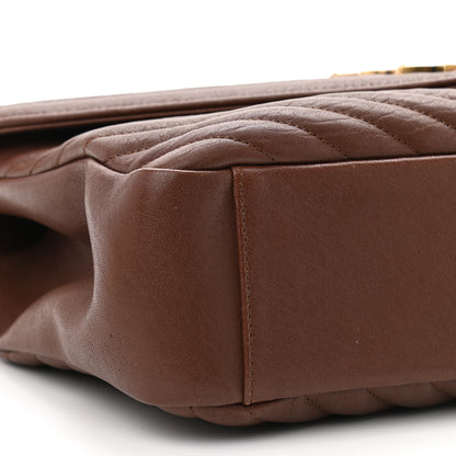Saint Laurent Sheepskin Matelasse Chevron Monogram Large College Satchel Brick 9 of 13