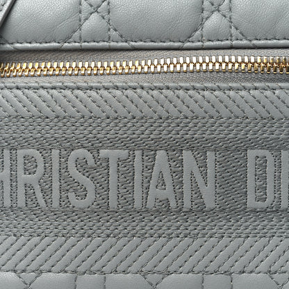 Christian Dior Lambskin Cannage Small Diortravel Vanity Case Grey 8 of 10