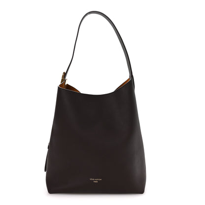 Louis Vuitton Grained Calfskin Low Key Hobo MM Chocolate 1 of 10