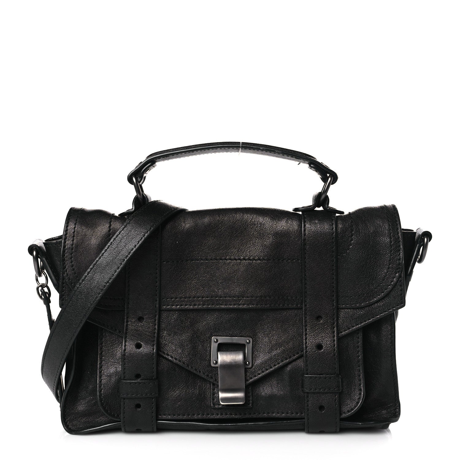 Proenza Schouler Lambskin Tiny PS1 Satchel Black 1 of 8