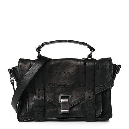 Proenza Schouler Lambskin Tiny PS1 Satchel Black 1 of 8